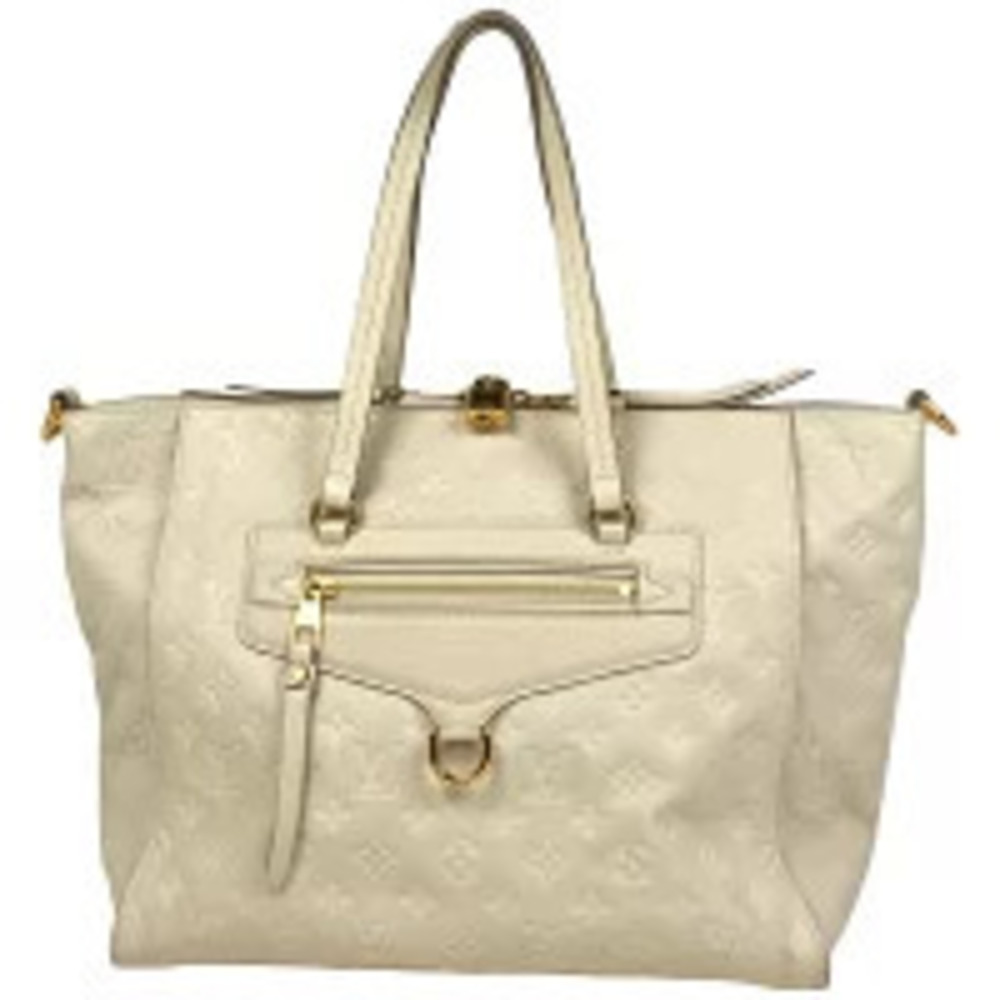 Louis Vuitton Lumineuse Shoulder Bag Handbag Monogram Empreinte Neige Ivory